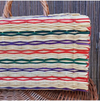 Multicolor Bohemian Straw Bag