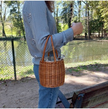 Cute Wicker Bucket Bag