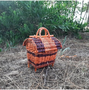House shape wicker bag