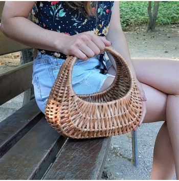 Vintage Straw Wicker Tote Bag