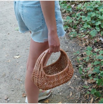 Vintage Straw Wicker Tote Bag