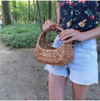 Vintage Straw Wicker Tote Bag